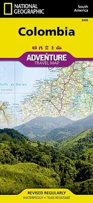 Kolumbia kalandos utazási térkép - Colombia Adventure Travel Map