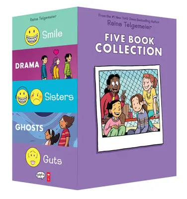 Raina Telgemeier Collection Box Set (Mosoly, Dráma, Nővérek, Szellemek, Guts) - Raina Telgemeier Collection Box Set (Smile, Drama, Sisters, Ghosts, Guts)