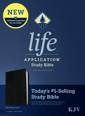 KJV Life Application Study Bible, Harmadik kiadás (Piros betűs, Kötött bőr, Fekete) - KJV Life Application Study Bible, Third Edition (Red Letter, Bonded Leather, Black)