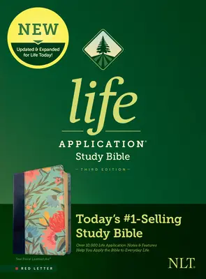 NLT Life Application Study Bible, harmadik kiadás (Piros betűs, Leatherlike, Teal Floral) - NLT Life Application Study Bible, Third Edition (Red Letter, Leatherlike, Teal Floral)