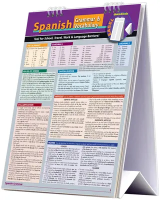 Spanyol nyelvtan és szókincsgyűjtemény: A Quickstudy Reference Tool for School, Work & Language Barriers - Spanish Grammar & Vocabulary Easel Book: A Quickstudy Reference Tool for School, Work & Language Barriers