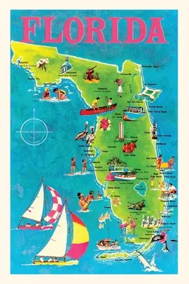 Vintage Journal térkép Florida - Vintage Journal Map of Florida