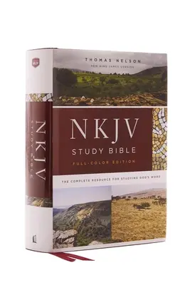 NKJV Tanulmányi Biblia, Keményfedeles, színes, Red Letter Edition, Comfort Print: A teljes forrás Isten Igéjének tanulmányozásához - NKJV Study Bible, Hardcover, Full-Color, Red Letter Edition, Comfort Print: The Complete Resource for Studying God's Word