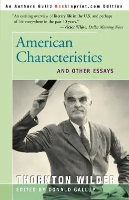 Amerikai jellegzetességek és egyéb esszék - American Characteristics and Other Essays