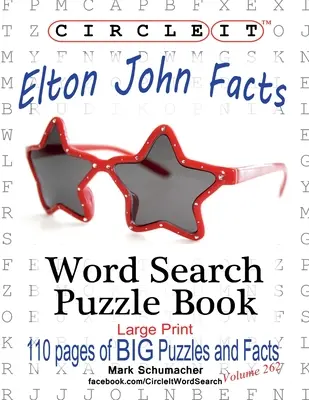 Körbe, Elton John tények, Szókereső, Rejtvénykönyv - Circle It, Elton John Facts, Word Search, Puzzle Book