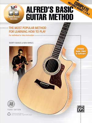 Alfred's Basic Guitar Method, Complete: A legnépszerűbb módszer a játéktanuláshoz, könyv és online videó/Audio/Szoftver - Alfred's Basic Guitar Method, Complete: The Most Popular Method for Learning How to Play, Book & Online Video/Audio/Software