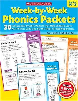 Hétről-hétre terjedő fonikai csomagok: K-3. osztály - Week-By-Week Phonics Packets: Grades K-3