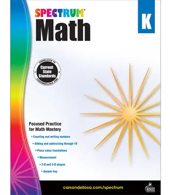 Spectrum Math Workbook, K osztály - Spectrum Math Workbook, Grade K