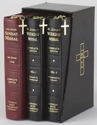 Szent József napi és vasárnapi misekönyvek: Teljes ajándékdoboz 3 kötetes készlet - St. Joseph Daily and Sunday Missals: Complete Gift Box 3-Volume Set