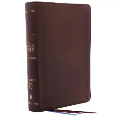 The Kjv, Nyitott Biblia, Valódi bőr, Barna, Red Letter Edition, Comfort Print: Complete Reference System - The Kjv, Open Bible, Genuine Leather, Brown, Red Letter Edition, Comfort Print: Complete Reference System