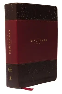 The King James Study Bible, műbőr, bordó, színes kiadás, teljes színű kiadás - The King James Study Bible, Imitation Leather, Burgundy, Full-Color Edition