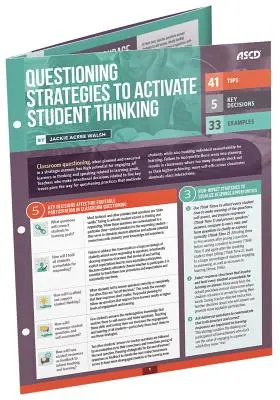 Kérdezési stratégiák a tanulói gondolkodás aktiválásához: Gyorstalpaló útmutató - Questioning Strategies to Activate Student Thinking: Quick Reference Guide