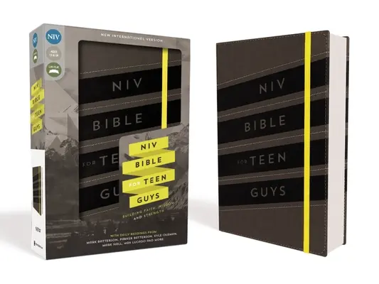 NIV, Biblia tizenéves fiúknak, bőrpuha, szén, rugalmas záródással: Hit, bölcsesség és erő építése. - NIV, Bible for Teen Guys, Leathersoft, Charcoal, Elastic Closure: Building Faith, Wisdom and Strength