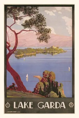 Vintage Journal Lake Gada, Olaszország utazási plakát - Vintage Journal Lake Gada, Italy Travel Poster