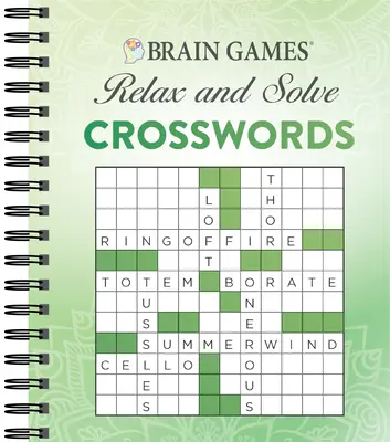 Agyjátékok - Lazíts és oldj meg! Keresztrejtvények (Zöld) - Brain Games - Relax and Solve: Crosswords (Green)