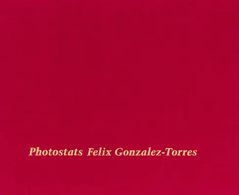 Felix Gonzalez-Torres: Fényképek - Felix Gonzalez-Torres: Photostats