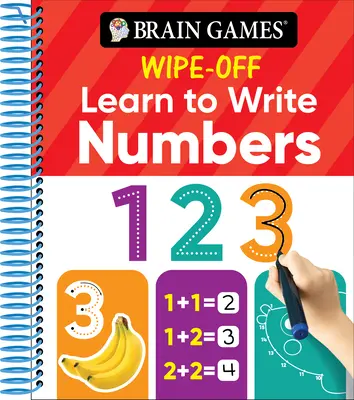 Agyjátékok Töröld le tanulj meg írni: Számok (3 és 6 év közötti gyerekek) - Brain Games Wipe-Off Learn to Write: Numbers (Kids Ages 3 to 6)