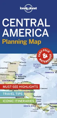 Lonely Planet Közép-Amerika tervezési térkép 1 - Lonely Planet Central America Planning Map 1