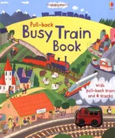 Visszahúzható busy train könyv - Pull-back Busy Train Book