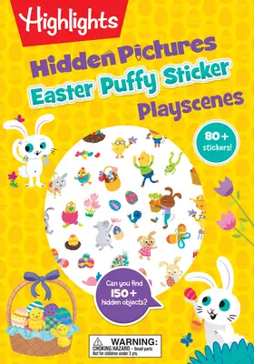 Húsvéti rejtett képek Puffos matricás játékszcénák - Easter Hidden Pictures Puffy Sticker Playscenes