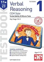 11+ Verbális érvelés 5-7. évfolyam CEM Style Testbook 1 - Verbális képességek 20 perces tesztek - 11+ Verbal Reasoning Year 5-7 CEM Style Testbook 1 - Verbal Ability 20 Minute Tests