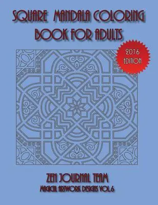 Square Mandala színezőkönyv felnőtteknek - Square Mandala Coloring Book For Adults