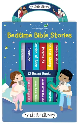 Az én kis könyvtáram: Bibliai történetek estére (12 táblás könyv) - My Little Library: Bedtime Bible Stories (12 Board Books)