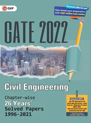 GATE 2022 Építőmérnöki képzés - 26 év fejezetenként megoldott feladatok (1996-2021) (G K Publications (P) Ltd.) - GATE 2022 Civil Engineering - 26 Years Chapter-wise Solved Papers (1996-2021) (G K Publications (P) Ltd)