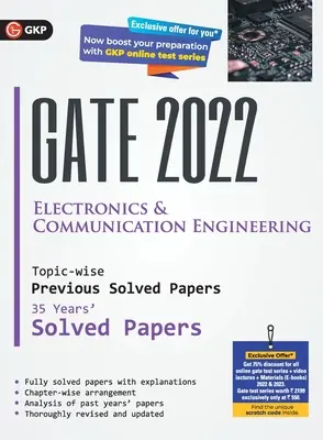 GATE 2022 Elektronikai és híradástechnika - 35 év Témakörök szerinti korábbi megoldott feladatok (G K Publications (P) Ltd) - GATE 2022 Electronics & Communication Engineering - 35 Years Topic-wise Previous Solved Papers (G K Publications (P) Ltd)