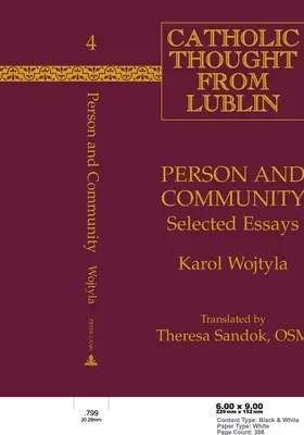 Személy és közösség: Válogatott esszék - Person and Community: Selected Essays