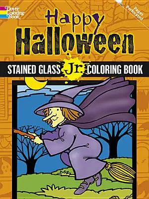 Happy Halloween festett üveg Jr. színező könyv - Happy Halloween Stained Glass Jr. Coloring Book