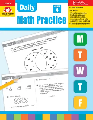 Napi matematikai gyakorlat, 4. osztály - Daily Math Practice, Grade 4