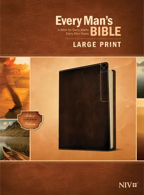 Every Man's Bible Niv, Large Print, Deluxe Explorer Edition (Leatherlike, Rusztikus barna) - Every Man's Bible Niv, Large Print, Deluxe Explorer Edition (Leatherlike, Rustic Brown)