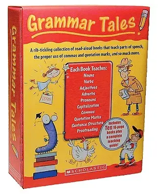 Grammar Tales Box Set: A Rib-Tickling Collection of Read-Aloud Books That Teach 10 Essential Rules of Usage and Mechanics (10 alapvető nyelvhasználati és mechanikai szabályt tanít) - Grammar Tales Box Set: A Rib-Tickling Collection of Read-Aloud Books That Teach 10 Essential Rules of Usage and Mechanics