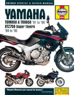 Yamaha Tdm850 & Trx850 '91-től '99-ig és Xtz750 Super Tenere '89-től '95-ig - Yamaha Tdm850 & Trx850 '91 to '99 and Xtz750 Super Tenere '89 to '95