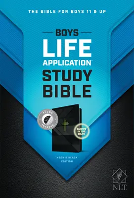 NLT Boys Life Application Study Bible, Tutone (Leatherlike, Neon/Fekete, Indexelt) - NLT Boys Life Application Study Bible, Tutone (Leatherlike, Neon/Black, Indexed)