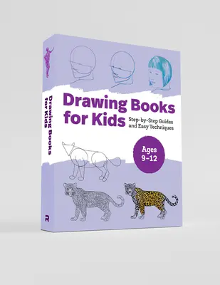 Rajzkönyvek gyerekeknek Box Set: Lépésről lépésre útmutató és egyszerű technikák - Drawing Books for Kids Box Set: Step-By-Step Guides and Easy Techniques