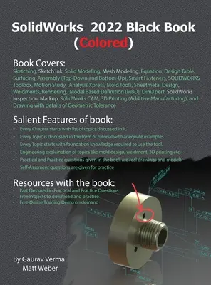 SolidWorks 2022 fekete könyv (színes) - SolidWorks 2022 Black Book (Colored)