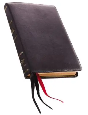 NKJV, Vékonyvonalas referencia Biblia, Nagyméretű nyomtatás, Prémium bőr, Fekete, Sterling kiadás, Komfort nyomtatás - NKJV, Thinline Reference Bible, Large Print, Premium Leather, Black, Sterling Edition, Comfort Print