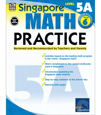 Math Practice, 6. osztály: Tanárok és szülők által áttekintett és ajánlott matematikai gyakorlatok - Math Practice, Grade 6: Reviewed and Recommended by Teachers and Parents