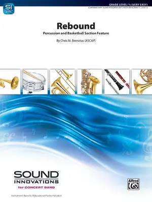 Rebound: Ütőhangszerek és kosárlabda szakasz Feature, karmester Score & alkatrészek - Rebound: Percussion and Basketball Section Feature, Conductor Score & Parts