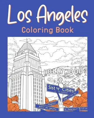 Los Angeles színező könyv - Los Angeles Coloring Book