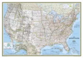 National Geographic: Amerikai Egyesült Államok Klasszikus fali térkép - laminált (43,5 X 30,5 hüvelyk) - National Geographic: United States Classic Wall Map - Laminated (43.5 X 30.5 Inches)