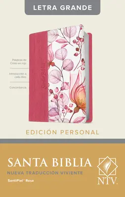 Santa Biblia Ntv, Edicin Personal, Letra Grande (Letra Roja, Sentipiel, Rosa)