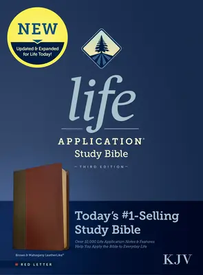 KJV Life Application Study Bible, Harmadik kiadás (Piros betűs, Leatherlike, Barna/Mahagóni) - KJV Life Application Study Bible, Third Edition (Red Letter, Leatherlike, Brown/Mahogany)