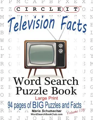 Körbe, Televíziós tények, Szókereső, Rejtvénykönyv - Circle It, Television Facts, Word Search, Puzzle Book