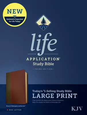 KJV Life Application Study Bible, Third Edition, Large Print (Red Letter, Leatherlike, Brown/Mahogany)