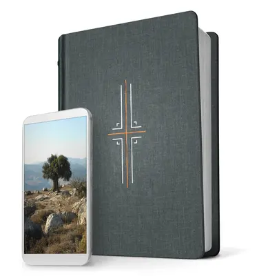 Szálas Biblia NLT (Keményfedeles szövet, szürke, indexelt): A nyomtatott+digitális Biblia - Filament Bible NLT (Hardcover Cloth, Gray, Indexed): The Print+digital Bible