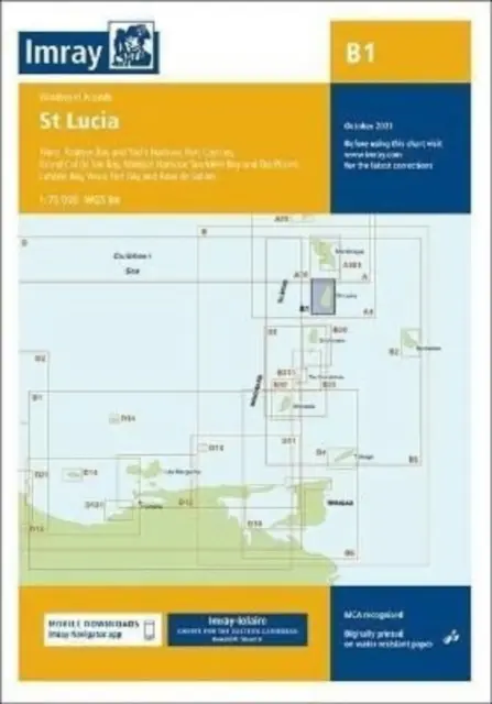 Imray B1 térkép - St Lucia - Imray Chart B1 - St Lucia