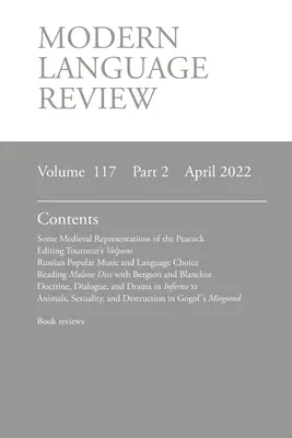 Modern Language Review (117: 2) 2022 április 2022 - Modern Language Review (117: 2) April 2022